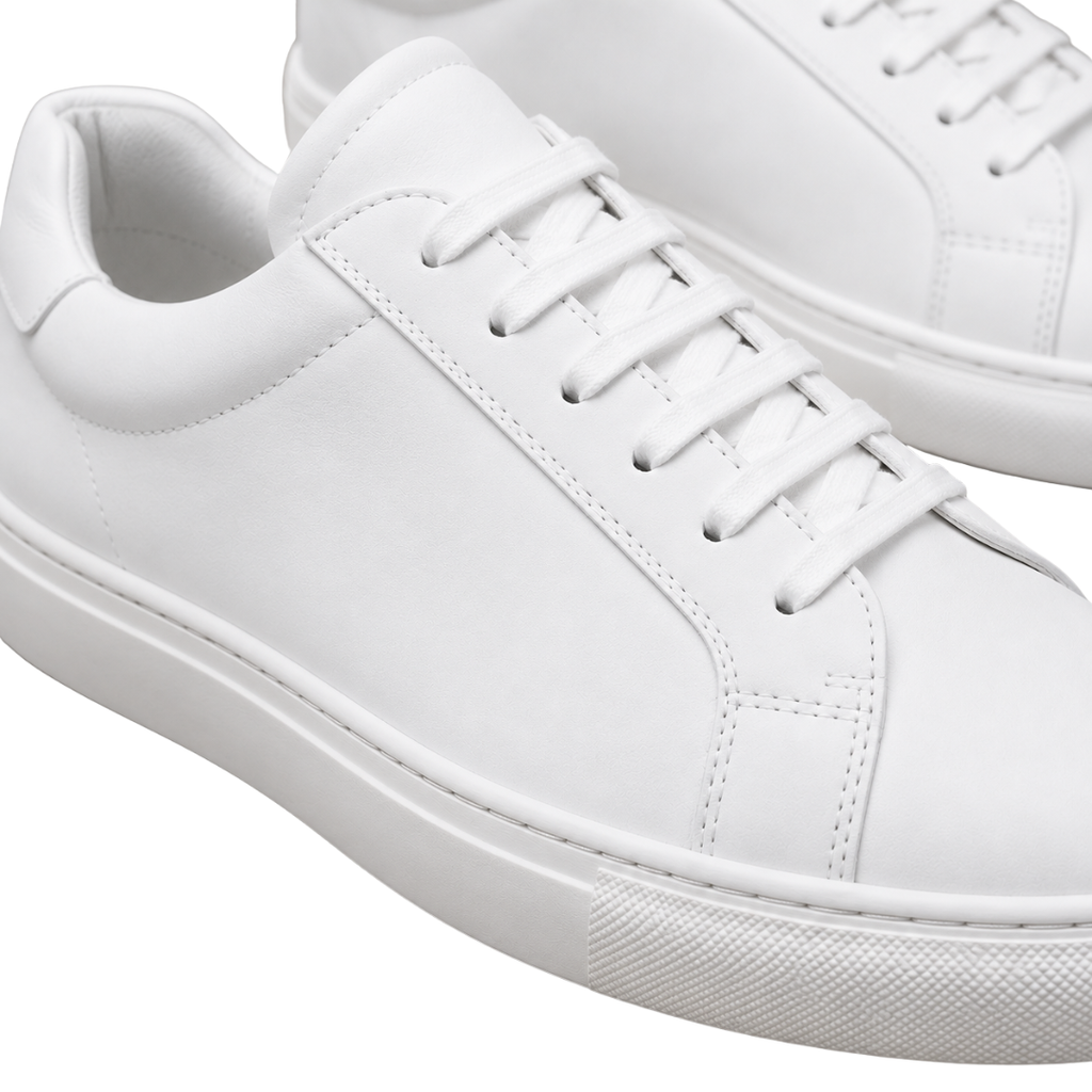 Classic White Premium Leather Trainers | Loont Stheken