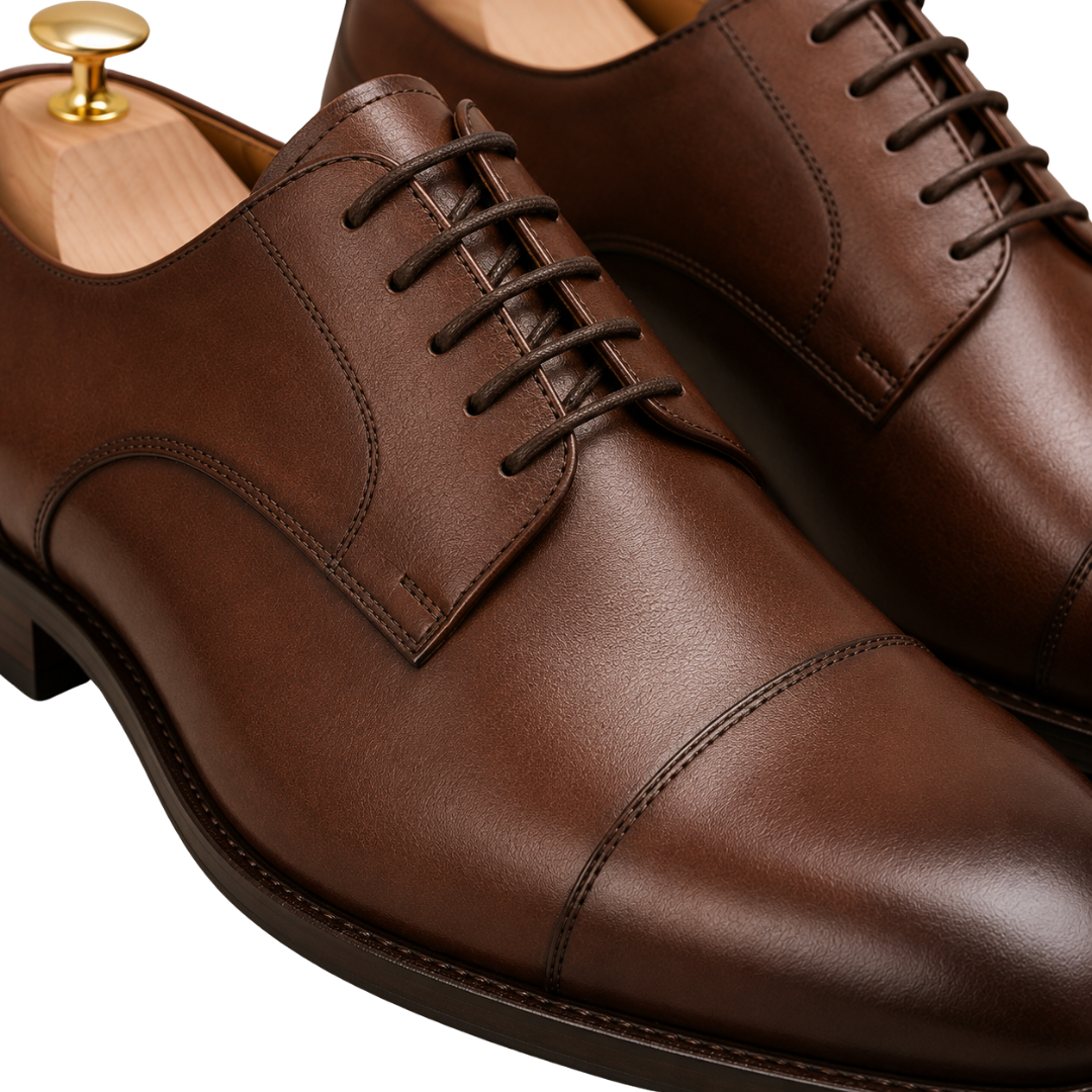 Classic Brown Leather Oxford Shoes | Loont Stheken